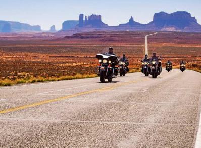 69-2131 Carte Anniversaire 40 ans Homme - Moto Route 66 USA United States  of America Etats-Unis Amérique Etoiles Stars